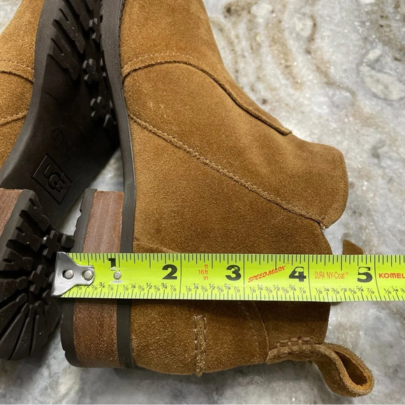 UGG Aureo II Suede Ankle Boot Booties Chestnut/Tan | Women's Size 6 - Picture 12 of 14